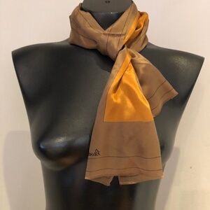 100% SILK SCARF-OBLONG STYLE-48"x10"-VERSATILE/EZ TO WEAR-NWT! MADE IN JAPAN